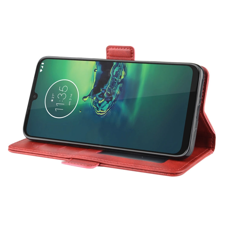 For Motorola Moto G8 Plus Dual-side Magnetic Buckle Horizontal Flip Leather Case with Holder & Card Slots & Wallet