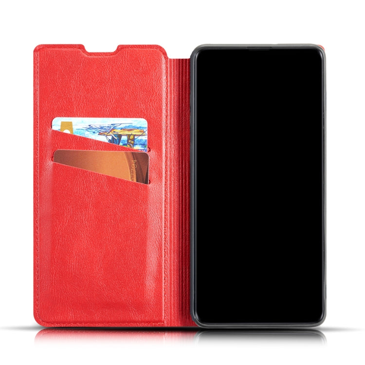 Retro Simple Ultra-thin Magnetic Leather Case with Holder & Card Slots & Lanyard for Huawei Nova 4e