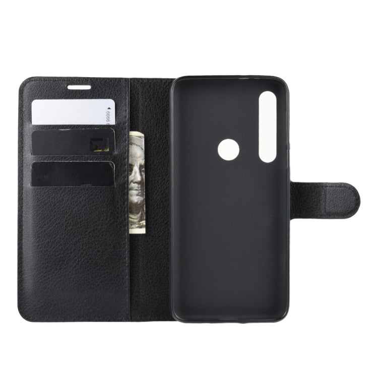 For Motorola Moto G8 Plus Litchi Texture Horizontal Flip Protective Case with Holder & Card Slots & Wallet