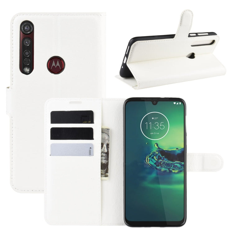 For Motorola Moto G8 Plus Litchi Texture Horizontal Flip Protective Case with Holder & Card Slots & Wallet