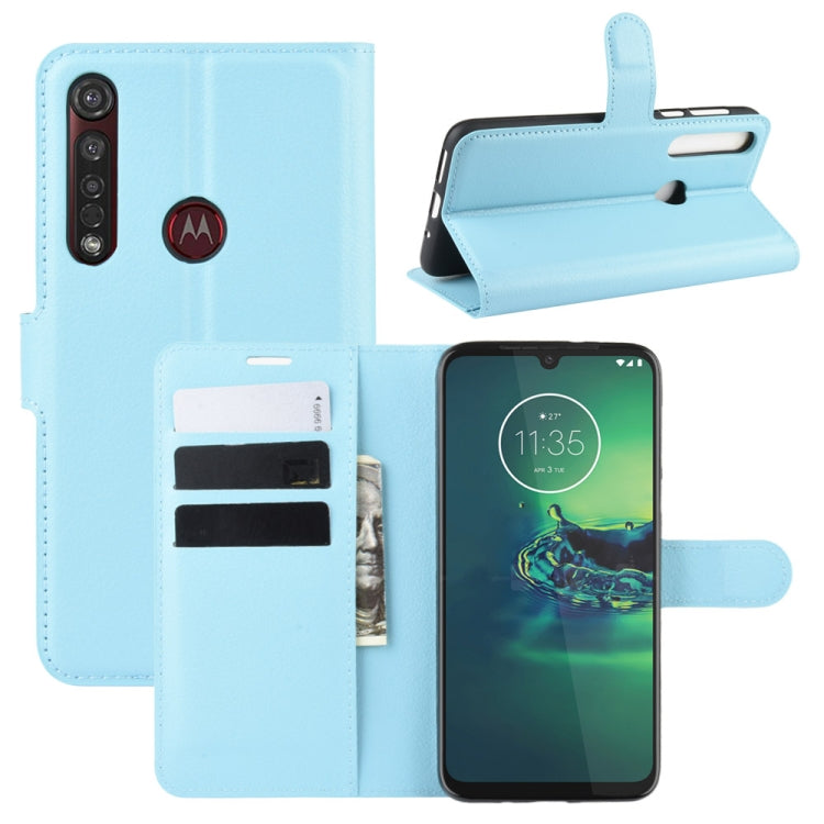 For Motorola Moto G8 Plus Litchi Texture Horizontal Flip Protective Case with Holder & Card Slots & Wallet