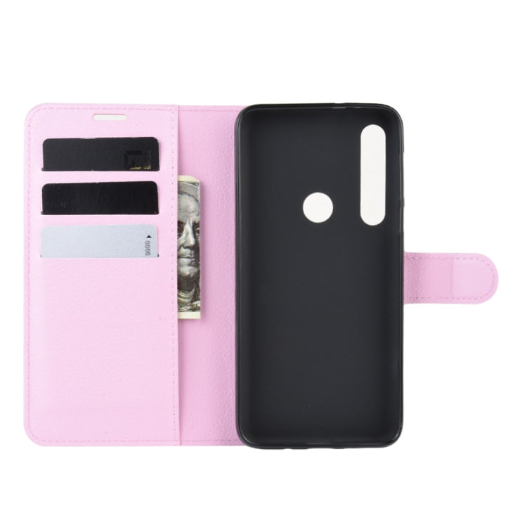 For Motorola Moto G8 Plus Litchi Texture Horizontal Flip Protective Case with Holder & Card Slots & Wallet