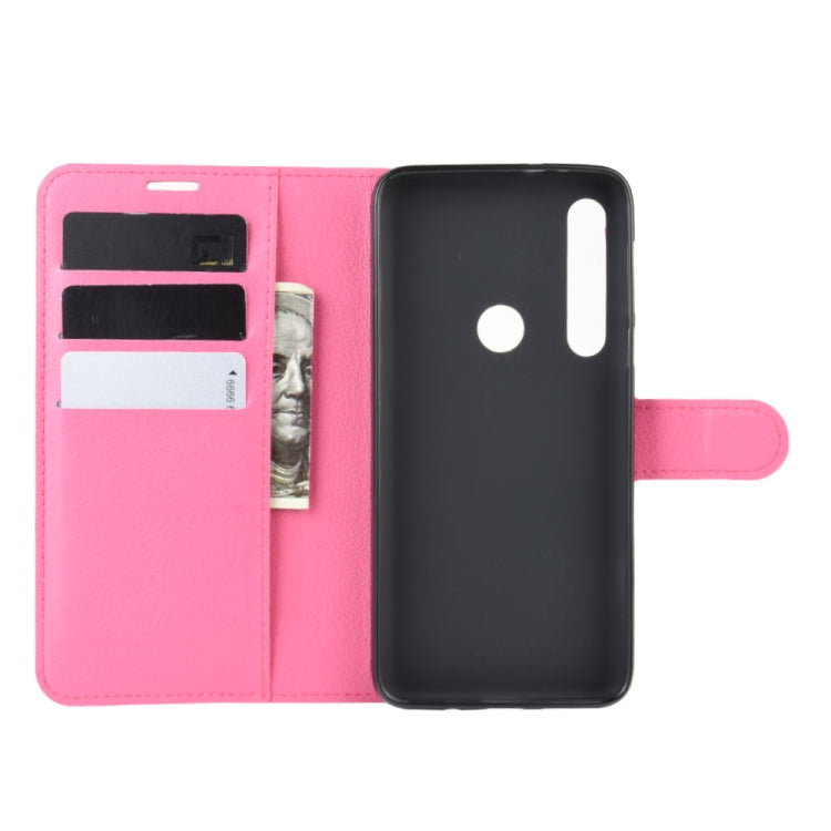 For Motorola Moto G8 Plus Litchi Texture Horizontal Flip Protective Case with Holder & Card Slots & Wallet