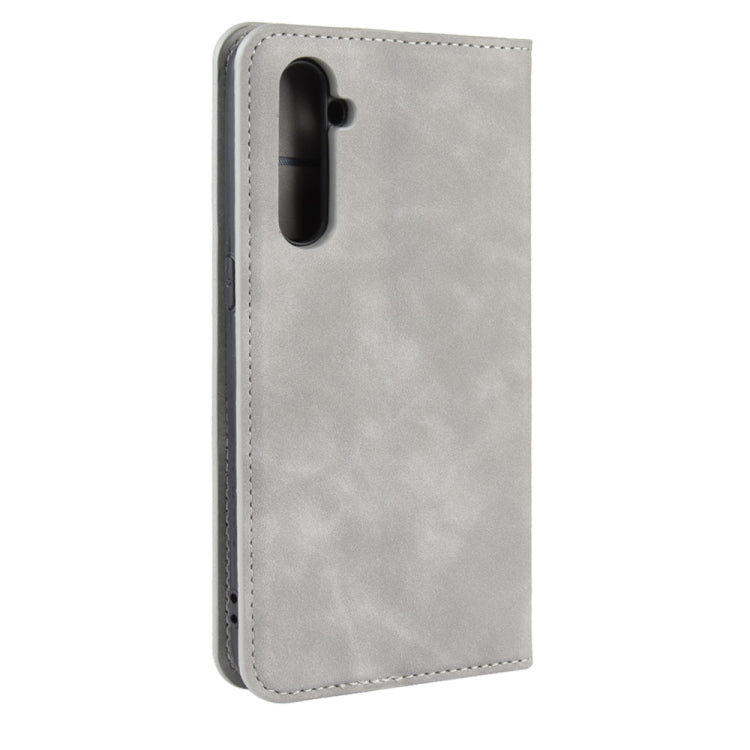 For Oppo K5 / Realme XT / Realme X2 Retro-skin Business Magnetic Suction Leather Case with Holder & Card Slots & Wallet