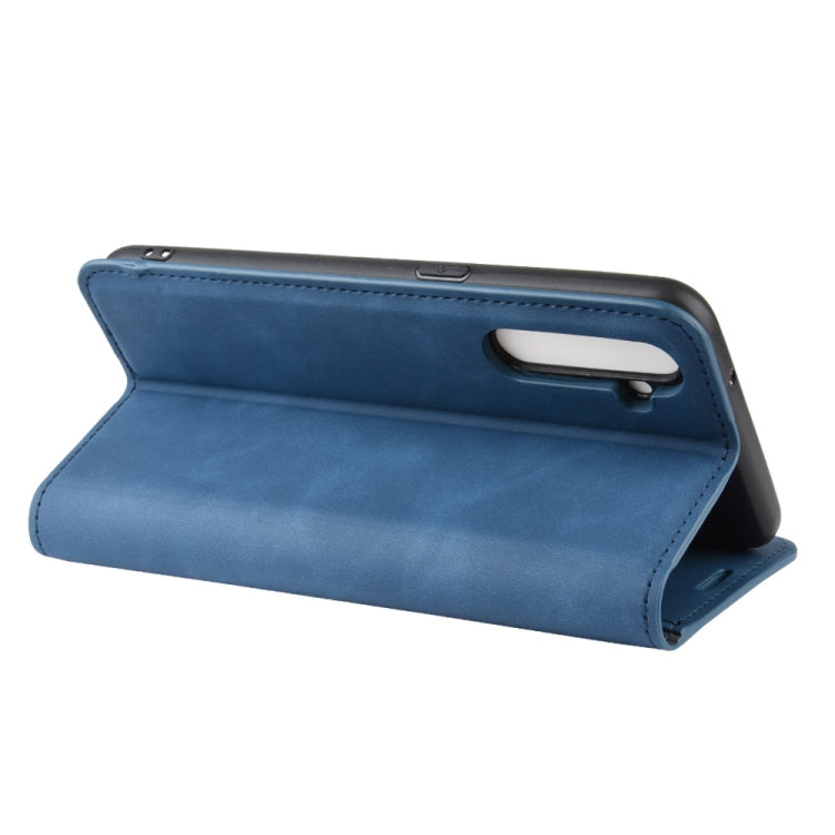 For Oppo K5 / Realme XT / Realme X2 Retro-skin Business Magnetic Suction Leather Case with Holder & Card Slots & Wallet