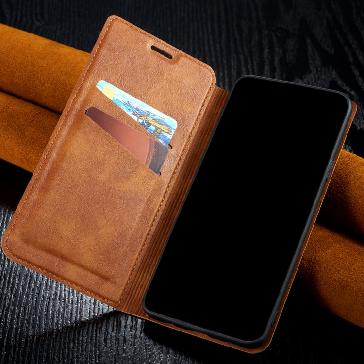 Retro Simple Ultra-thin Magnetic Leather Case with Holder & Card Slots & Lanyard for Huawei Honor 10 Lite