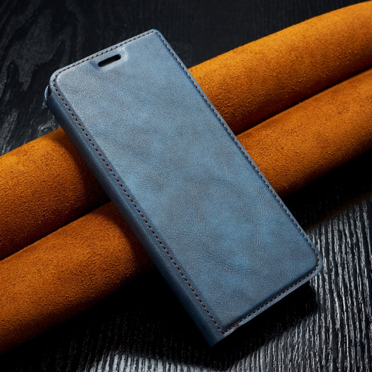 Retro Simple Ultra-thin Magnetic Leather Case with Holder & Card Slots & Lanyard for Huawei Honor 10 Lite