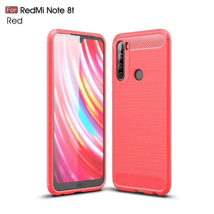For Xiaomi Redmi Note 8T Brushed Texture Carbon Fiber TPU Case
