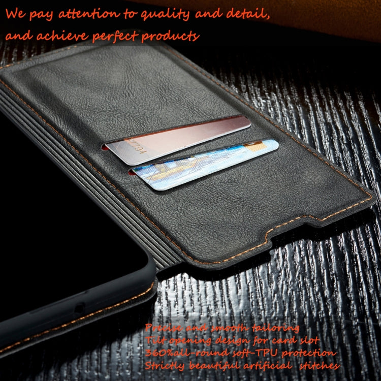 Retro Simple Ultra-thin Magnetic Leather Case with Holder & Card Slots & Lanyard for Huawei Y9 Prime 2019