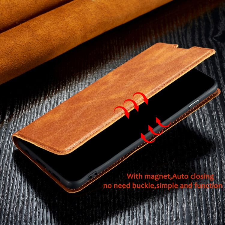 Retro Simple Ultra-thin Magnetic Leather Case with Holder & Card Slots & Lanyard for Huawei Y9 Prime 2019