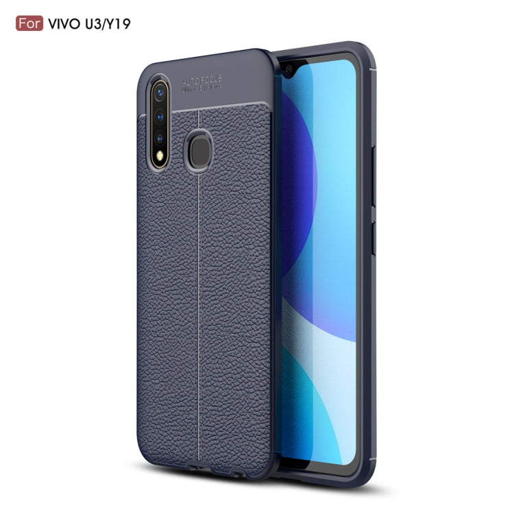 For Vivo U3 / Y19 Litchi Texture TPU Shockproof Case