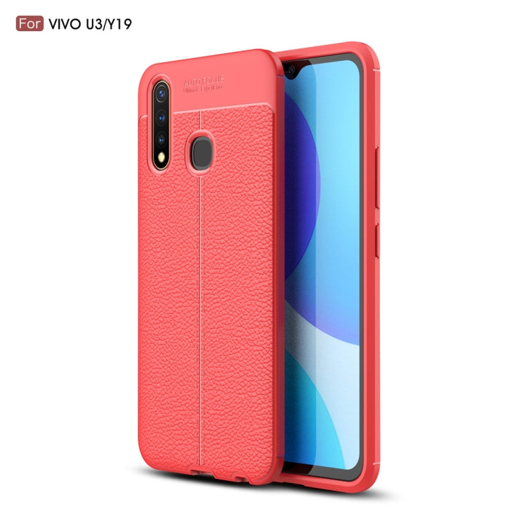 For Vivo U3 / Y19 Litchi Texture TPU Shockproof Case
