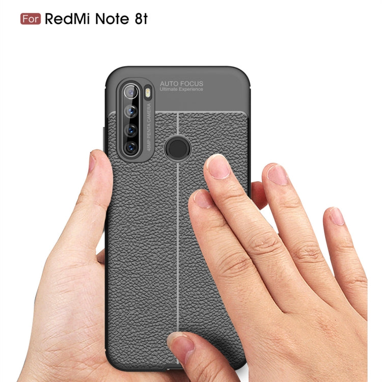 For Xiaomi Redmi Note 8T Litchi Texture TPU Shockproof Case(Black)