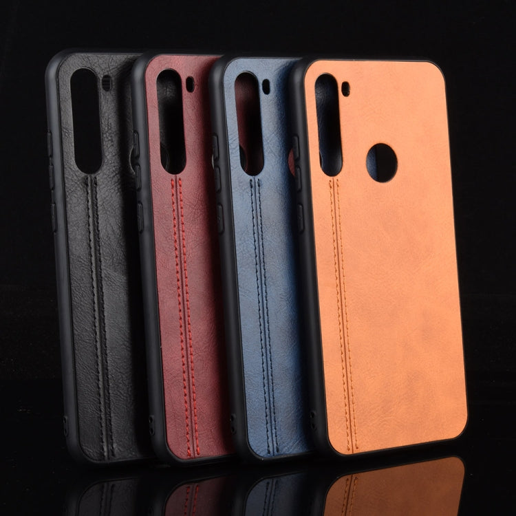 For Xiaomi Redmi Note 8T Shockproof Sewing Cow Pattern Skin PC + PU + TPU Case