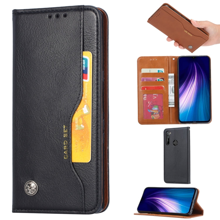 For Xiaomi Redmi Note 8T Knead Skin Texture Horizontal Flip Leather Case with Photo Frame & Holder & Card Slots & Wallet