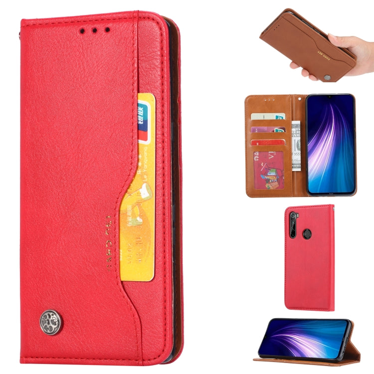 For Xiaomi Redmi Note 8T Knead Skin Texture Horizontal Flip Leather Case with Photo Frame & Holder & Card Slots & Wallet