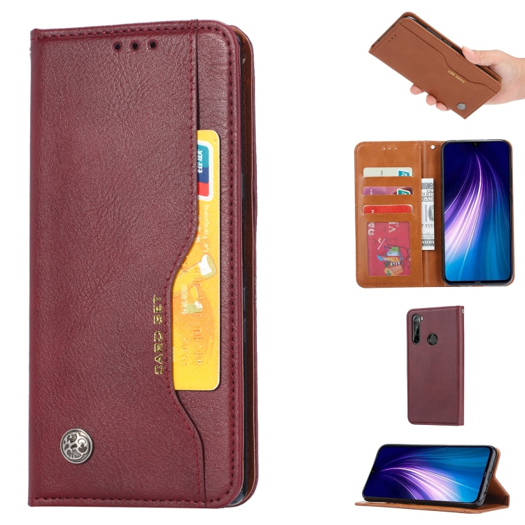 For Xiaomi Redmi Note 8T Knead Skin Texture Horizontal Flip Leather Case with Photo Frame & Holder & Card Slots & Wallet