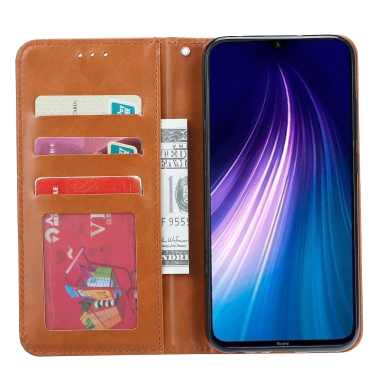 For Xiaomi Redmi Note 8T Knead Skin Texture Horizontal Flip Leather Case with Photo Frame & Holder & Card Slots & Wallet