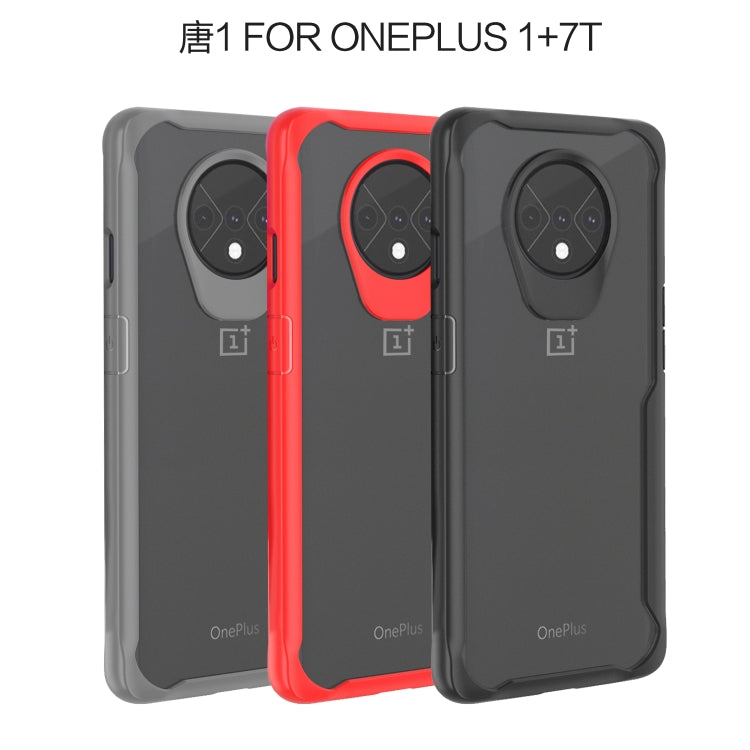 For OnePlus 7T Transparent PC + TPU Full Coverage Shockproof Protective Case
