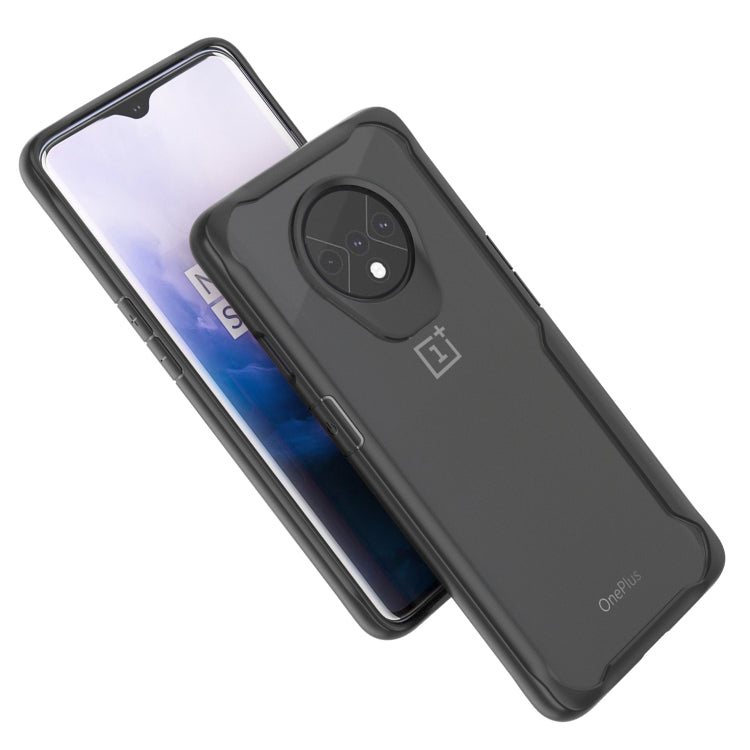 For OnePlus 7T Transparent PC + TPU Full Coverage Shockproof Protective Case