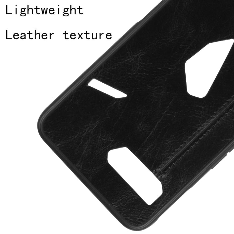 For Asus ROG Phone II ZS660KL Shockproof Sewing Cow Pattern Skin PC + PU + TPU Case