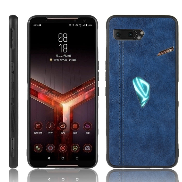 For Asus ROG Phone II ZS660KL Shockproof Sewing Cow Pattern Skin PC + PU + TPU Case