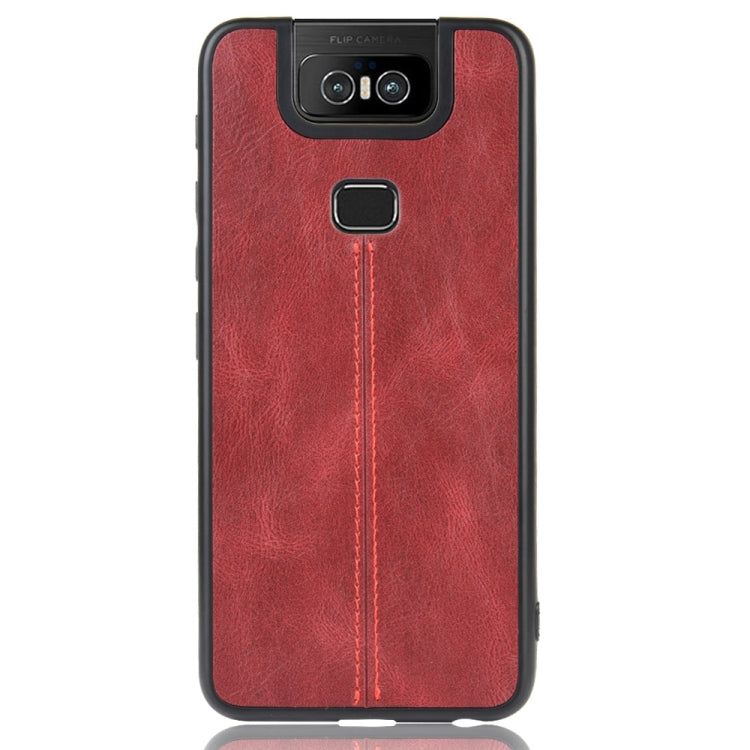 For Asus Zenfone 6 ZS630KL Shockproof Sewing Cow Pattern Skin PC + PU + TPU Case