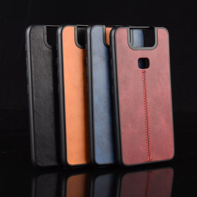 For Asus Zenfone 6 ZS630KL Shockproof Sewing Cow Pattern Skin PC + PU + TPU Case