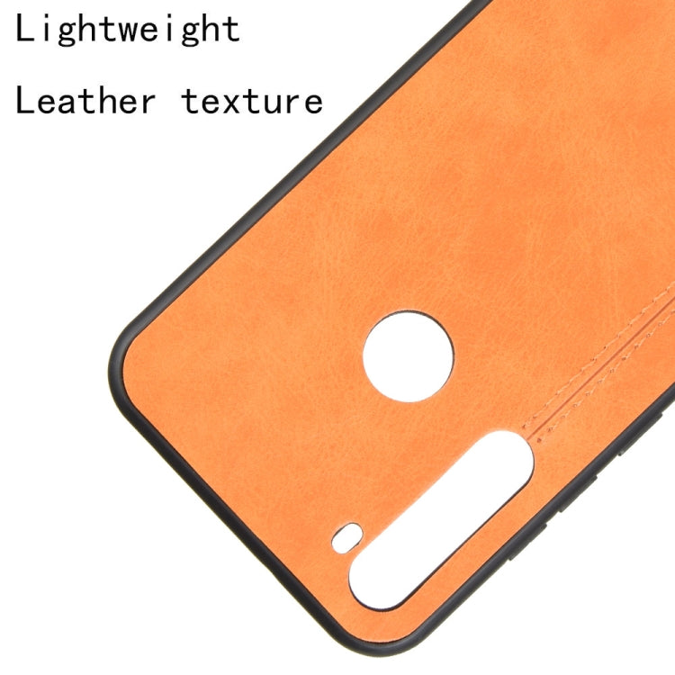 For Xiaomi Redmi Note 8 Shockproof Sewing Cow Pattern Skin PC + PU + TPU Case