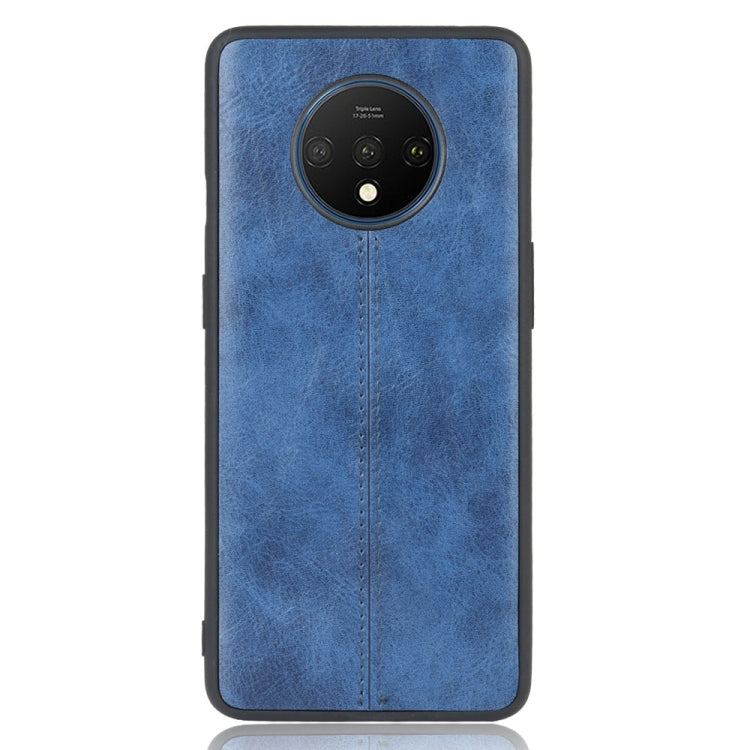 For OnePlus 7T Shockproof Sewing Cow Pattern Skin PC + PU + TPU Case