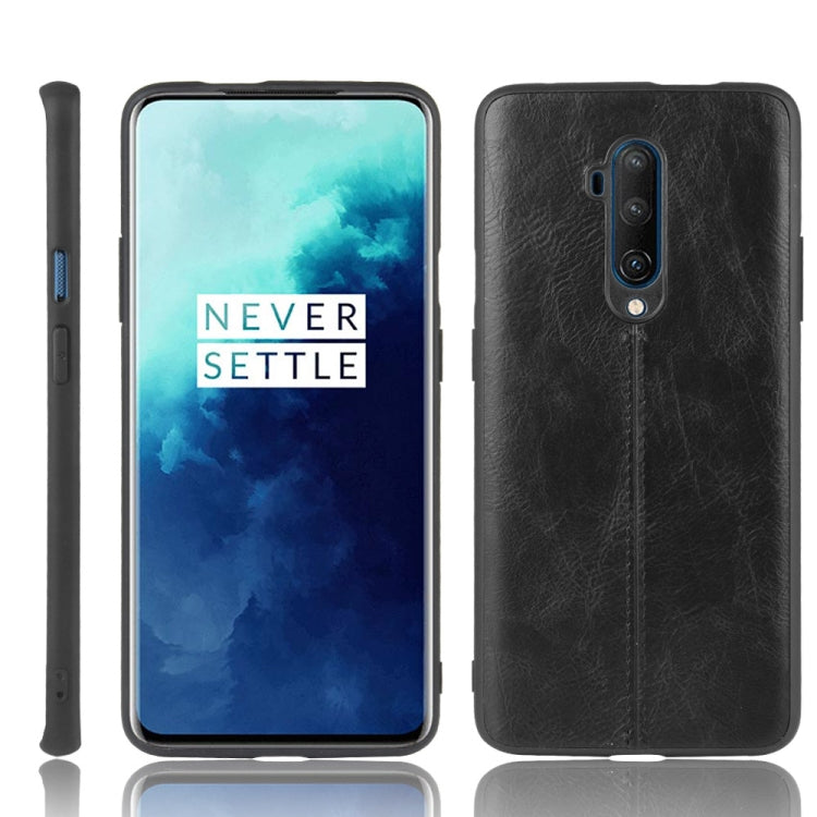 For OnePlus 7T Pro Shockproof Sewing Cow Pattern Skin PC + PU + TPU Case