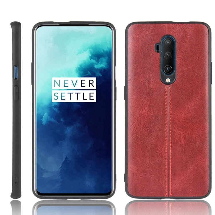 For OnePlus 7T Pro Shockproof Sewing Cow Pattern Skin PC + PU + TPU Case