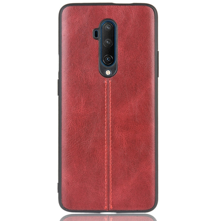 For OnePlus 7T Pro Shockproof Sewing Cow Pattern Skin PC + PU + TPU Case