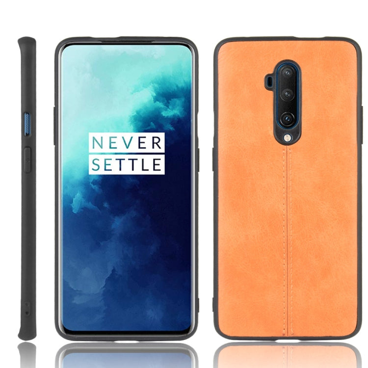 For OnePlus 7T Pro Shockproof Sewing Cow Pattern Skin PC + PU + TPU Case