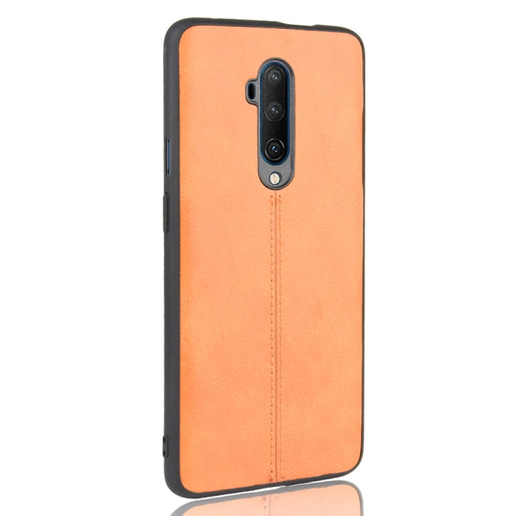 For OnePlus 7T Pro Shockproof Sewing Cow Pattern Skin PC + PU + TPU Case