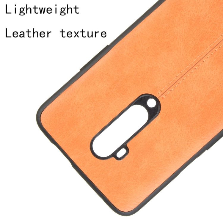 For OnePlus 7T Pro Shockproof Sewing Cow Pattern Skin PC + PU + TPU Case