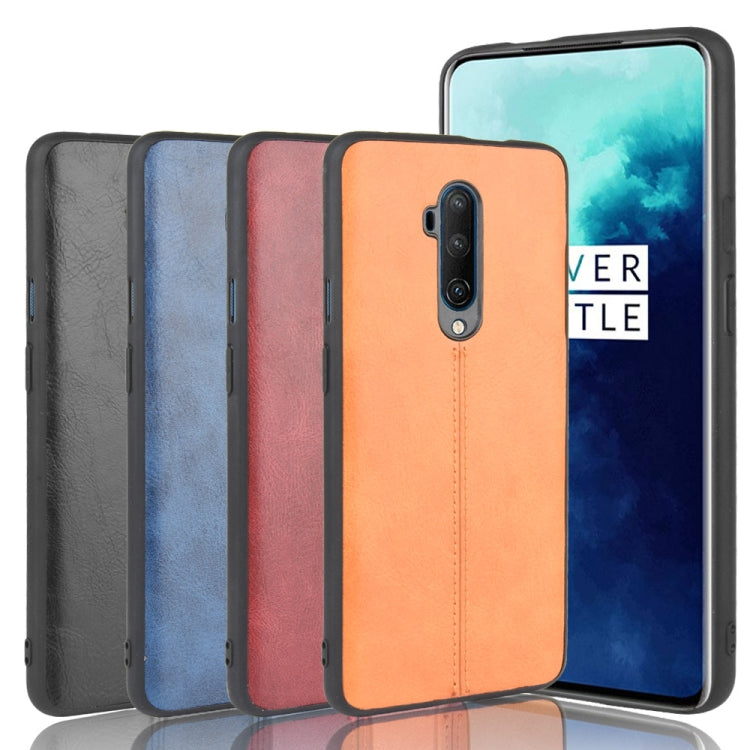 For OnePlus 7T Pro Shockproof Sewing Cow Pattern Skin PC + PU + TPU Case