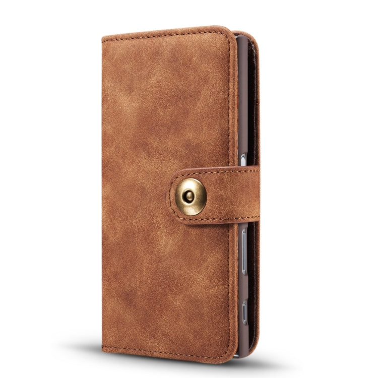 For?Sony Xperia X Compact ?Retro?Magnetic?Detachable?Horizontal?Flip?Leather?Case, ?with?Card?Slots?&?Wallet?&?Photo?Frame