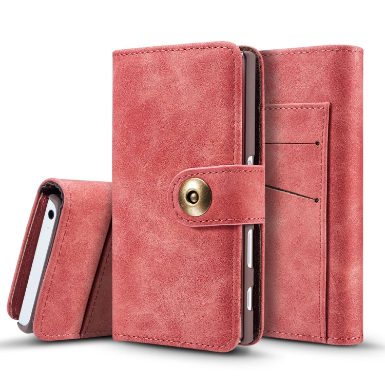 For?Sony Xperia X Compact ?Retro?Magnetic?Detachable?Horizontal?Flip?Leather?Case, ?with?Card?Slots?&?Wallet?&?Photo?Frame