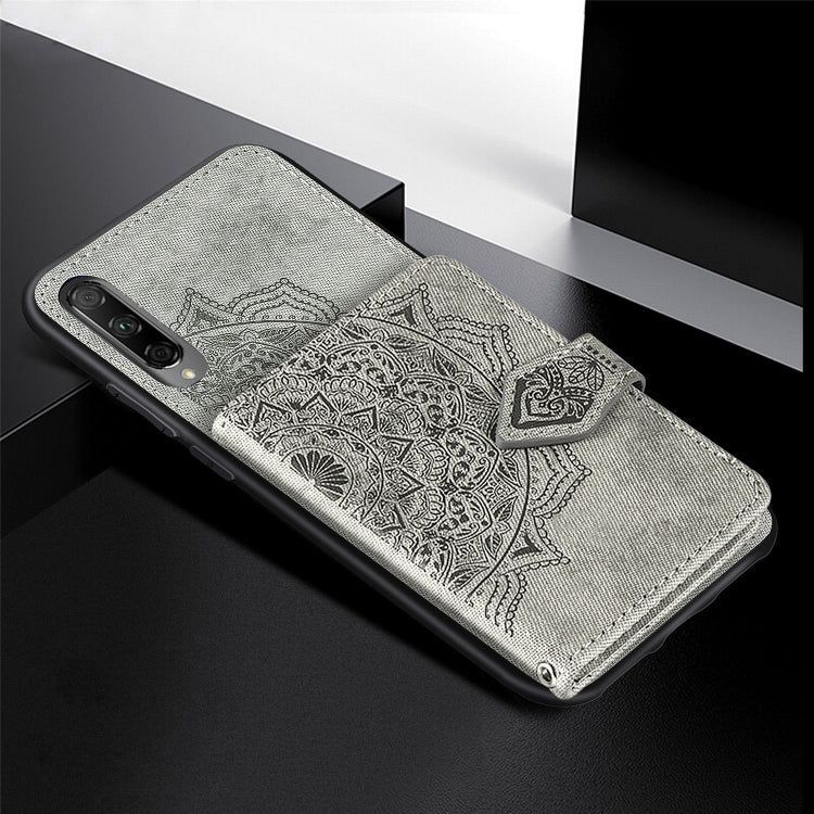 For Huawei Honor 9X Pro Mandala Embossed Magnetic Cloth PU + TPU + PC Case with Holder & Card Slots & Wallet & Photo Frame & Strap