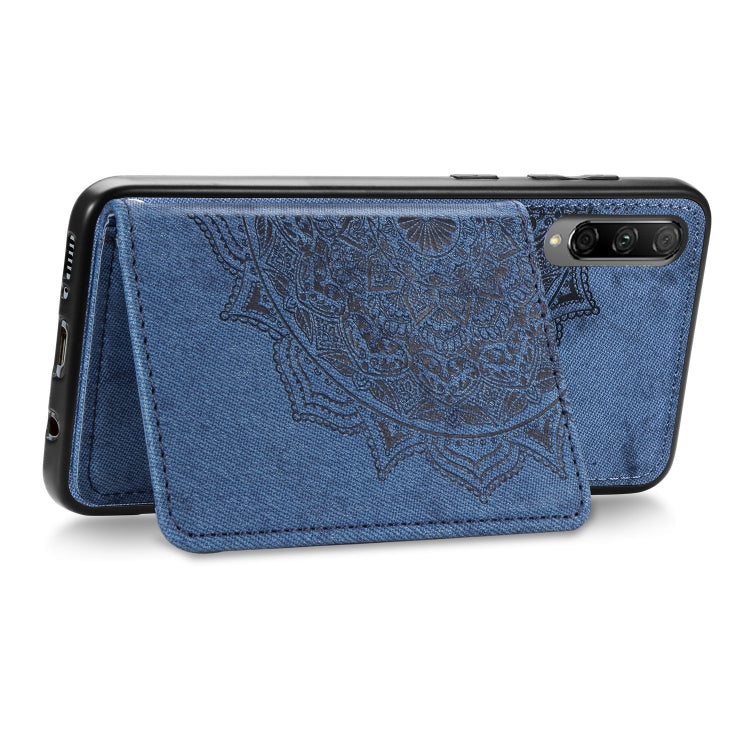 For Huawei Honor 9X Pro Mandala Embossed Magnetic Cloth PU + TPU + PC Case with Holder & Card Slots & Wallet & Photo Frame & Strap