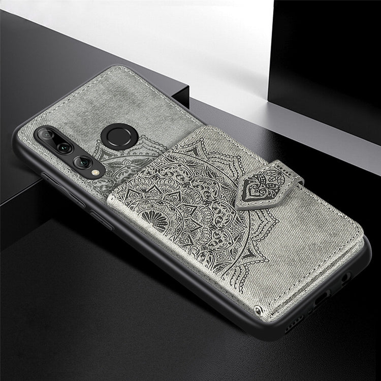 For Huawei Honor 9X Mandala Embossed Magnetic Cloth PU + TPU + PC Case with Holder & Card Slots & Wallet & Photo Frame & Strap