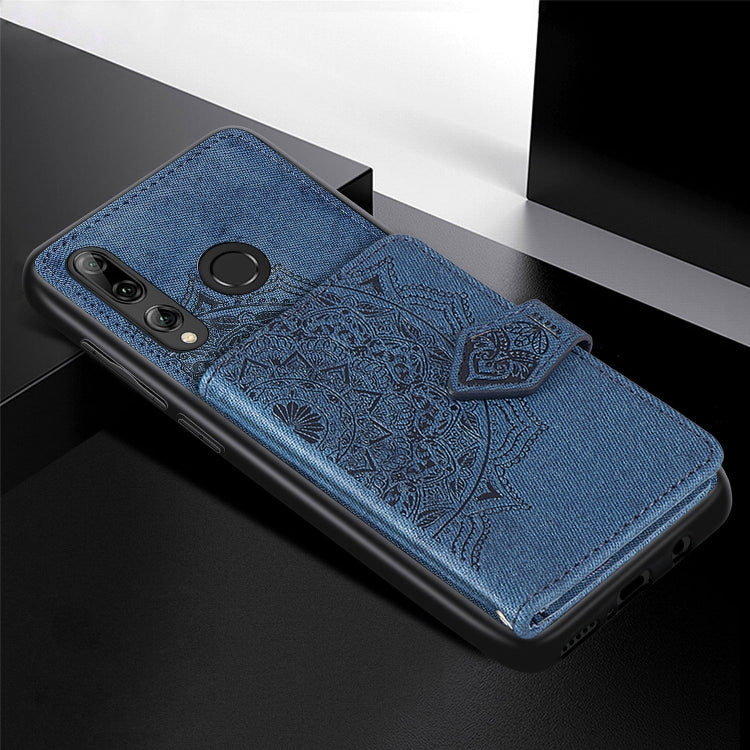 For Huawei Honor 9X Mandala Embossed Magnetic Cloth PU + TPU + PC Case with Holder & Card Slots & Wallet & Photo Frame & Strap