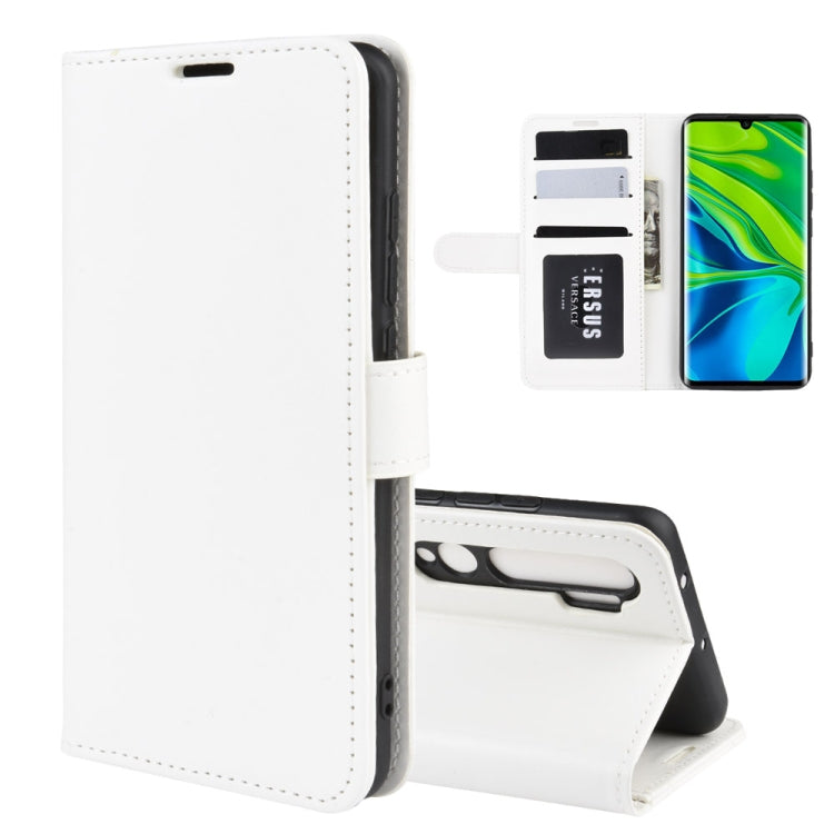 For Xiaomi Mi Note 10 / Note 10 Pro / CC9 Pro R64 Texture Single Horizontal Flip Protective Case with Holder & Card Slots & Wallet& Photo Frame