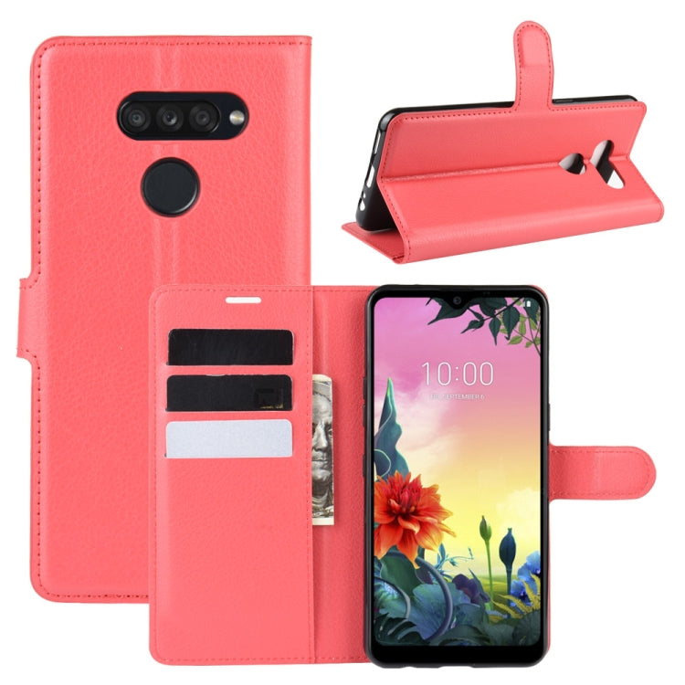 For LG K50S Litchi Texture Horizontal Flip Protective Case with Holder & Card Slots & Wallet