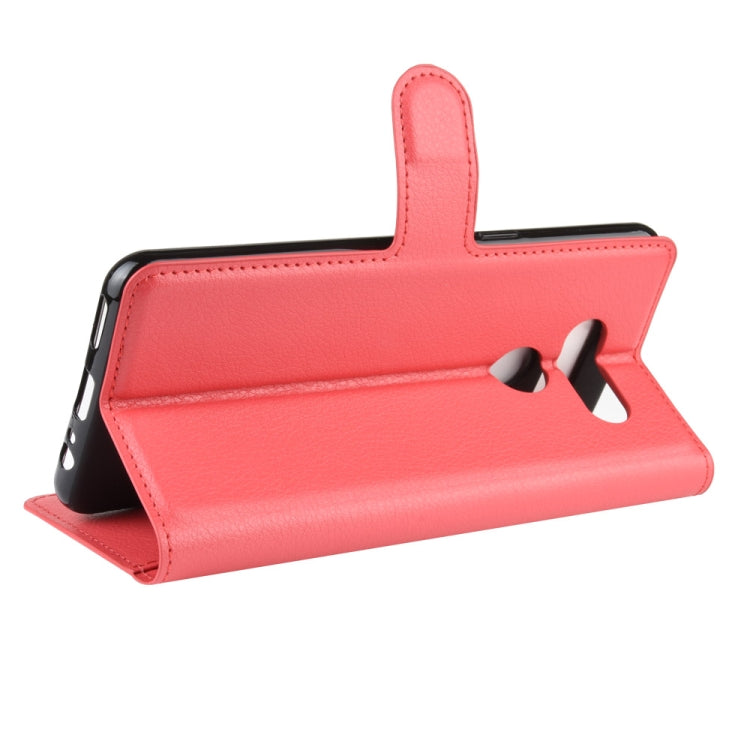 For LG K50S Litchi Texture Horizontal Flip Protective Case with Holder & Card Slots & Wallet