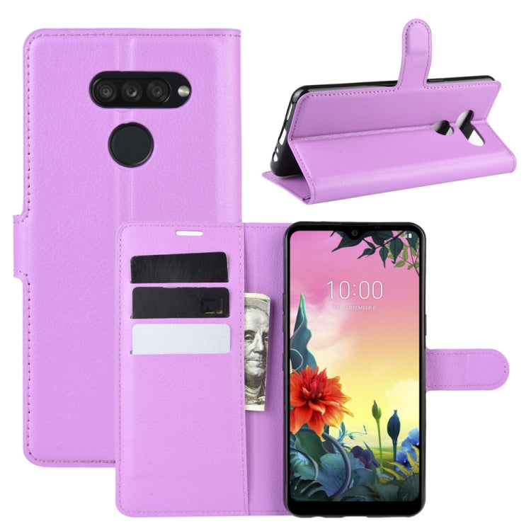 For LG K50S Litchi Texture Horizontal Flip Protective Case with Holder & Card Slots & Wallet