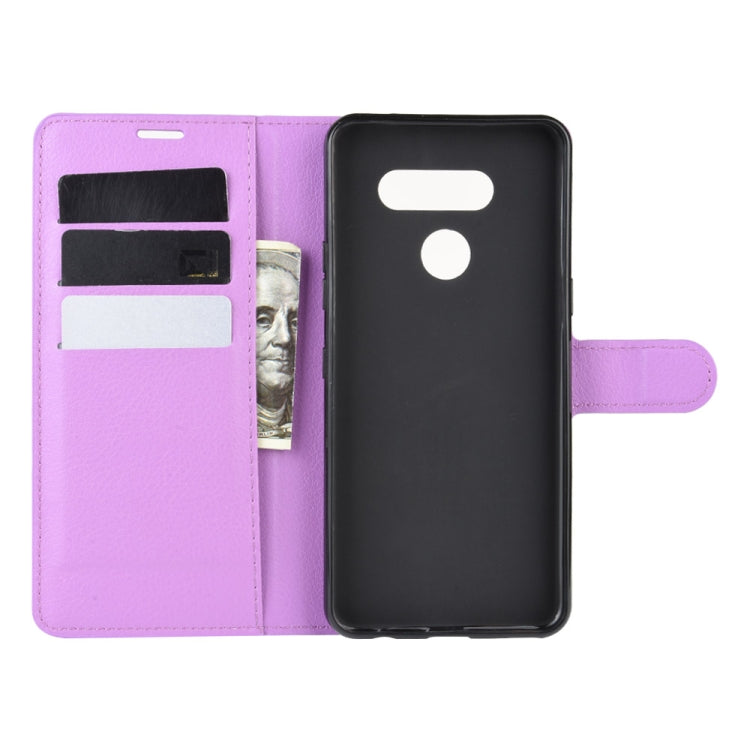 For LG K50S Litchi Texture Horizontal Flip Protective Case with Holder & Card Slots & Wallet