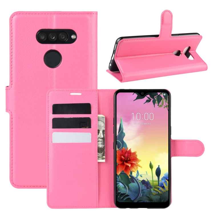 For LG K50S Litchi Texture Horizontal Flip Protective Case with Holder & Card Slots & Wallet