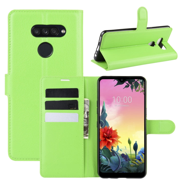 For LG K50S Litchi Texture Horizontal Flip Protective Case with Holder & Card Slots & Wallet